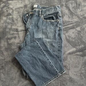 Men's Straight Leg Jeans in Mid Blue Denim